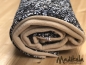 Preview: Kuscheldecke Baumwolljersey Blümchen braun-beige 100 x 130 cm